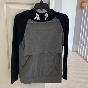 Nursing hooded top